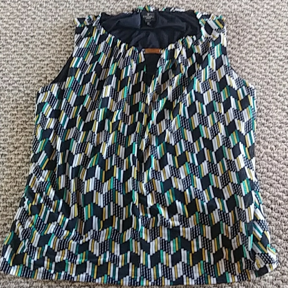 WOMENS PLUS SIZE MULTI COLOR DRESS SLEEVELESS TOP